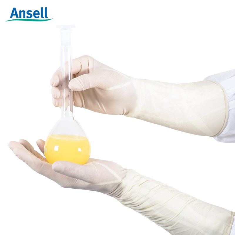 Ansell安思爾 無菌乳膠潔淨室手套化學(xué)品飛濺BASL防護手套